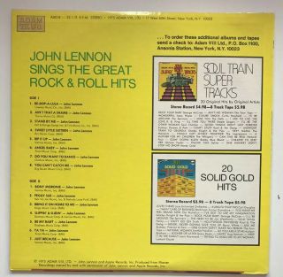 John Lennon LP Roots Sings The Great Rock & Roll Hits 2
