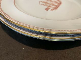 Copeland Spode Trade Winds Red Dinner Plates 10 1/8 