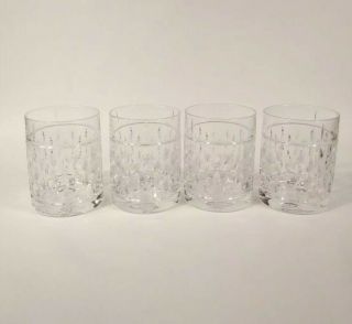 Ralph Lauren Aston Fine Crystal Set of 4 Double Old Fashioned Glasses 11.  8oz 6