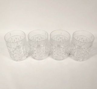 Ralph Lauren Aston Fine Crystal Set of 4 Double Old Fashioned Glasses 11.  8oz 7