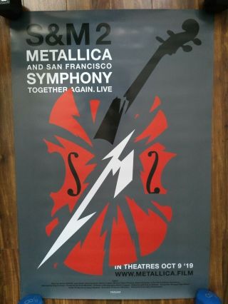 Metallica San Francisco Symphony S&m 2 Theatrical Movie Poster 27 " /40 "