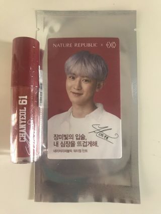 Exo X Nature Republic : Water Gel Tint,  Perfume Photo Card (chanyeol)