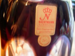 AMETHYST CUT TO CLEAR OPTIC ILLUSION DECANTER LABELS NACHTMANN BLEIKRISTALL 5