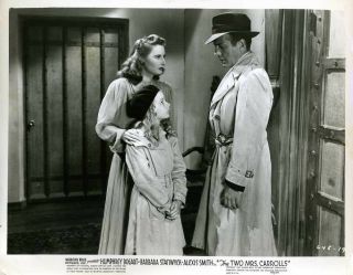 Humphrey Bogart Barbara Stanwyck The Two Mrs Carrolls 8x10 Photo J2047