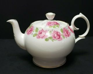 Antique Queen Anne " Lady Alexander Rose " Teapot Gorgeous Pink Roses