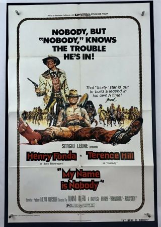 My Name Is Nobody Movie Poster (fine) One Sheet 1974 Henry Fonda Cowboy 4136