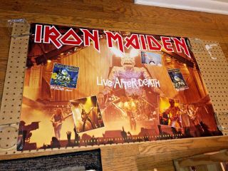 Iron Maiden - Live After Death (vintage 1985 Capitol Promo Poster) Band/collage