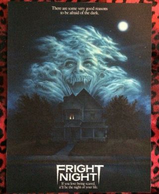 Fright Night Back Patch 11 " X 14.  5 " Horror Punk Rockabilly Psychobilly Metal