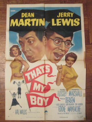 That`s My Boy - 1sheet 1951 Movie Poster - Dean Martin,  Jerry Lewis