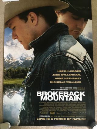 Brokeback Mountain 2005 Ds 2 Sided 27x40 " Us Movie Poster Heath Ledger