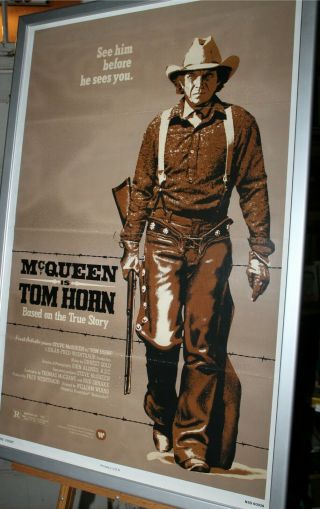 Tom Horn Vintage Movie Poster 1 Sheet 1980 Steve Mcqueen Cowboy Western