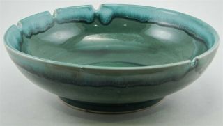 Vtg Rare Pfaltzgraff Ashtray Bowl Blue / Green Drip 9 7/8 "