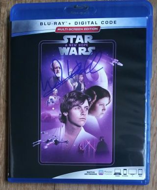 Mark Hamill " Autographed Hand Signed " Star Wars Blu Ray - Luke Skywalker