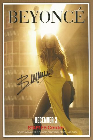 Beyonce Autographed Gig Poster Halo,  Irreplaceable,  Formation,  Jay - Z