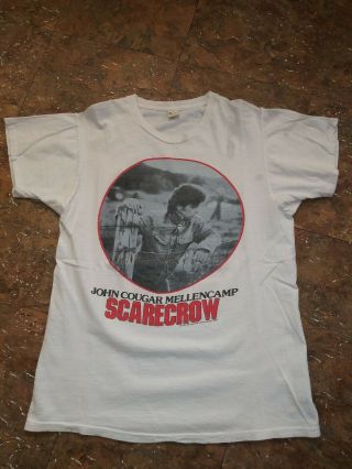Vtg 80’s John Cougar Mellencamp Tour Shirt Xl Scarecrow 1985 - 86