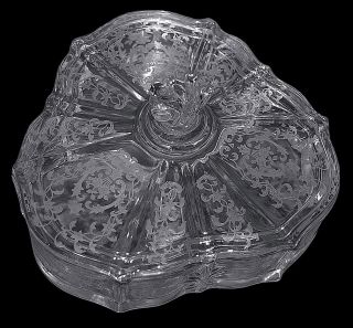 Fostoria Crystal (327) Navarre 2496 Candy Box And Cover