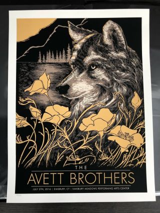 Avett Brothers Poster Print 7/5/2016 Simsbury,  Ct