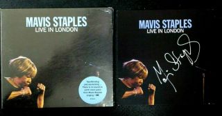 Mavis Staples - Autographed " Live In London " Signed Postcard And Cd