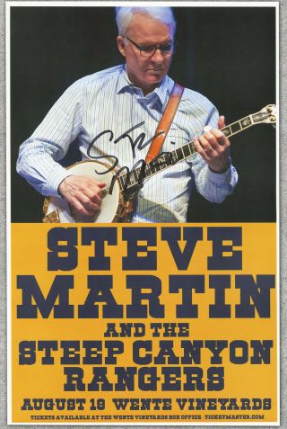 Steve Martin Autographed Live Show Gig Poster The Jerk,  Father Of The Bride
