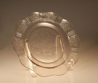 Set Of 3 Vintage Macbeth - Evans Glass Pink American Sweetheart Dinner Plates 1930