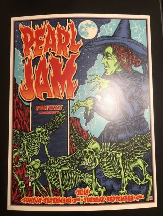 Pearl Jam Concert Poster Fenway Park Boston 2018 Ben Brown Se