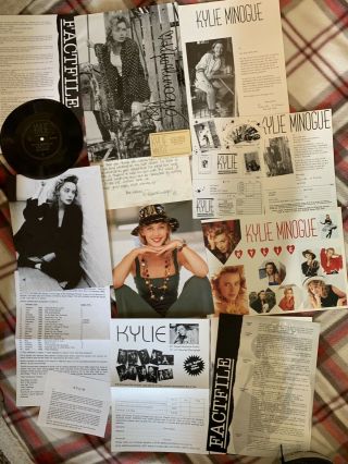 Kylie Minogue Mega Rare Fan Club Pack Flexi Disc,  Stickers Etc Collectors Item