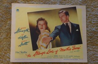 Strange Love Of Martha Ivers Barbara Stanwyck Kirk Douglas Film Noir 1946