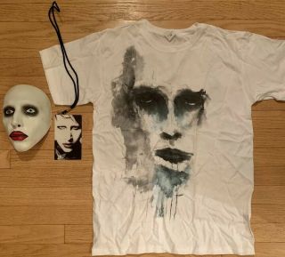 Marilyn Manson 2012 Meet And Greet Package Items Mask And T Shirt