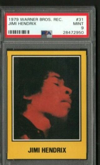 1979 Jimi Hendrix Psa 9 Warner Brothers Records 31 Pop 1/2 Highest Grade