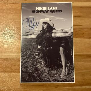 Signed Nikki Lane Highway Queen Poster W/ Proof (country Tour Autograph)
