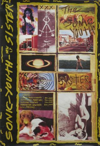 Sonic Youth Sister Poster 1986 - - Oversized Poster (kim Gordon,  Thurston Moore)
