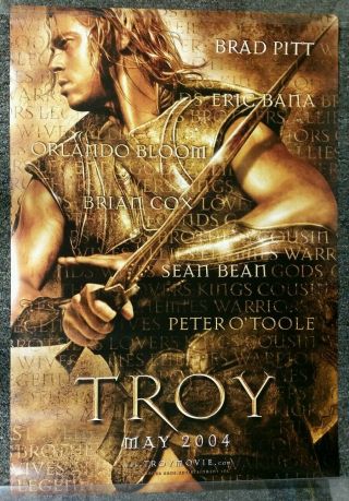 Troy 2004 Movie Poster 27x40 Rolled Double - Sided