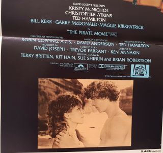 The Pirate Movie VINTAGE Australian Daybill Movie Poster 1982 2