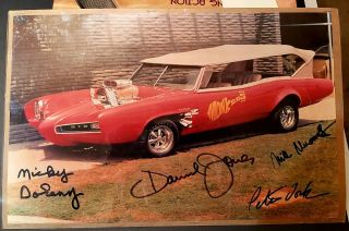 The Monkees Gto Picture Signed By All Band Members