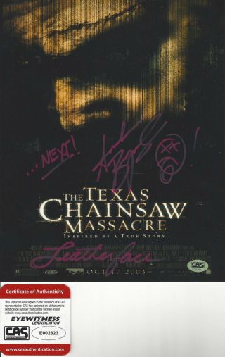 Andrew Bryniarski Texas Chainsaw Massacre Autograped 8x10 Leatherface Cas Cert