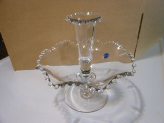 Vintage Imperial Clear Glass Candlewick Epergne With Label