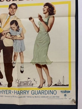 HOUSEBOAT Movie Poster (VG -) One Sheet 1958 Folded Cary Grant Sophia Loren 4302 4