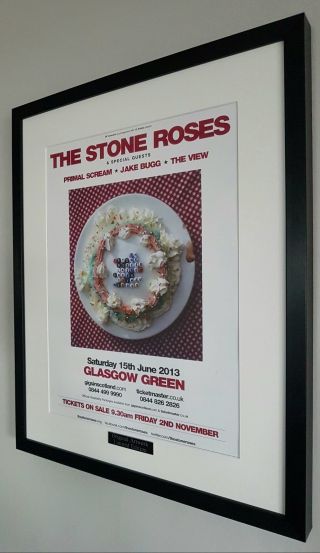 The Stone Roses - Glasgow Green 2013 - Framed Poster - Oasis - Ian Brown