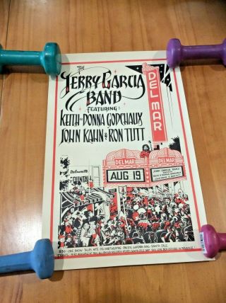 JERRY GARCIA BAND Poster 8 - 19 - 76 Del Mar Theater Santa Cruz By Jim Phillips 2