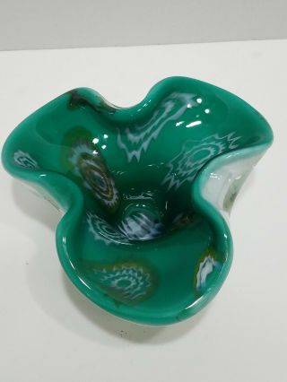 Murano Art Glass Candy dish barbini Italy VTG ash tray trinket bowl 2