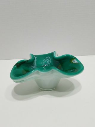 Murano Art Glass Candy dish barbini Italy VTG ash tray trinket bowl 3