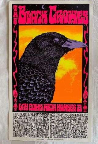 Rare Black Crowes Poster Lay Down With Number 13 Tour Poster By Alan Forbes