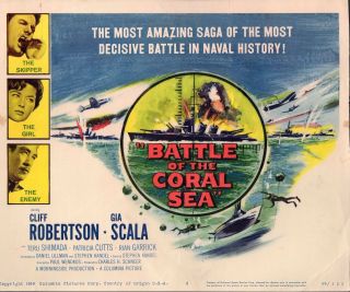 Cliff Robertson Battle Of The Coral Sea 11x14 " Lobby Card M3601
