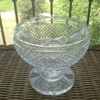 Waterford Crystal Footed Pedestal Compote Candy Nut Bowl Dish 5.  25 "