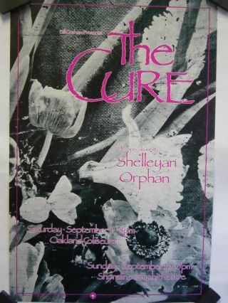 The Cure,  Shelleyan Orphan | Oakland Coliseum | 1989 Concert Poster Bgp 33