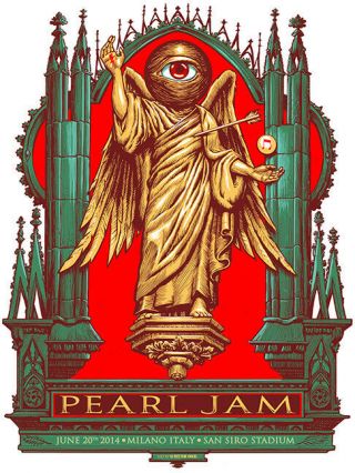 Pearl Jam Munk One 06/20/14 Milan Show Edition Duomo Di Milano
