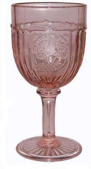 Hocking Mayfair Pink 4 1/2 " Wine Goblet