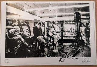 Rare Oasis Signed Brian Cannon Liam Gallagher Noel Gallagher Vinyl Brit Pop