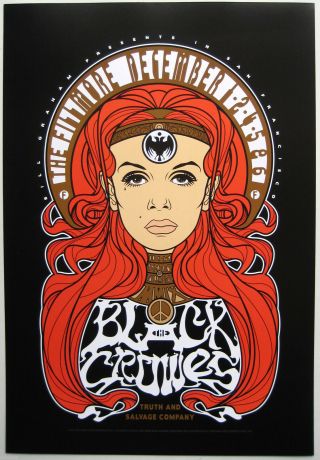 Black Crowes Poster 2009 Concert Fillmore F - 1033 By Scrojo