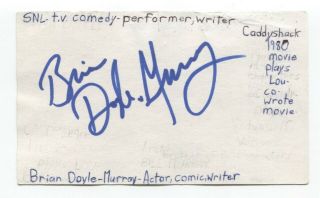Brian Doyle - Murray Signed 3x5 Index Card Autographed Actor Caddyshack